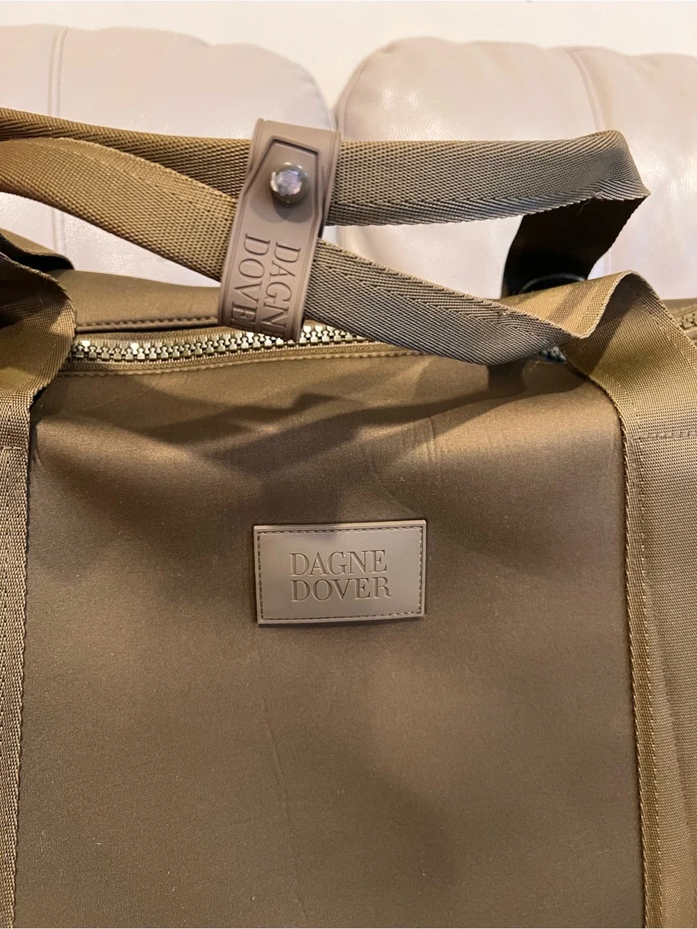 Dagne Dover Landon Carryall Duffle Bag Neoprene Dark Moss Olive Green Travel - Picture 4 of 16